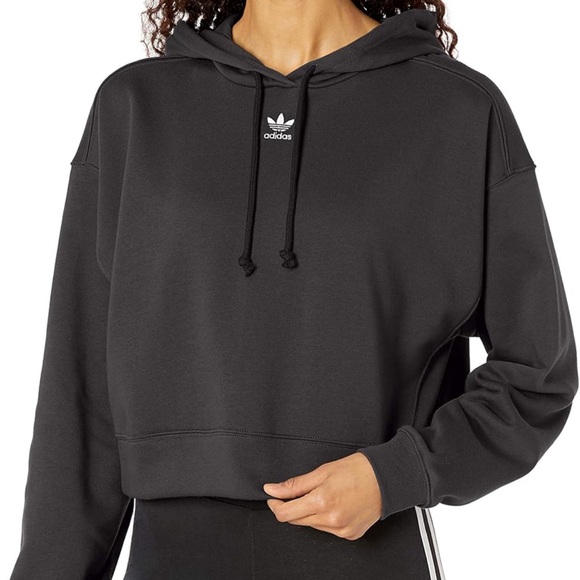 NWOT Adidas Original Cropped Hoodie - Picture 2 of 5